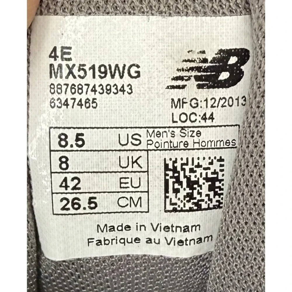 Mens New Balance 519 Abzorb Walking Shoes Sz 8.5 White Leather Gray MX519WG